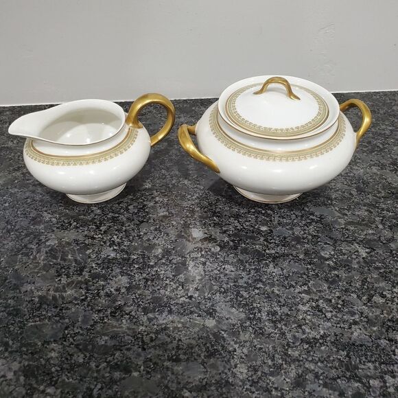 VINTAGE Haviland Schleiger #629 Sugar Bowl and Creamer - Picture 1 of 8